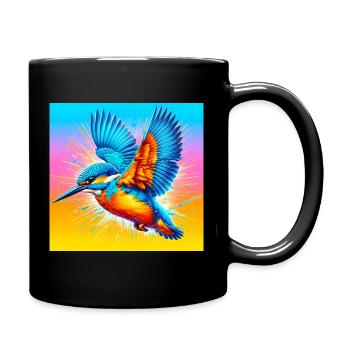 kingfisher - Full Colour Mug - black - Right