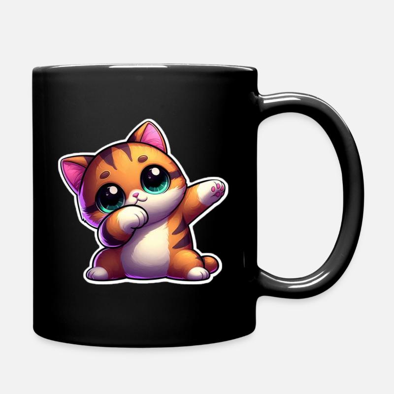 Chaton mignon aux grands yeux expressifs - Mug uni - noir