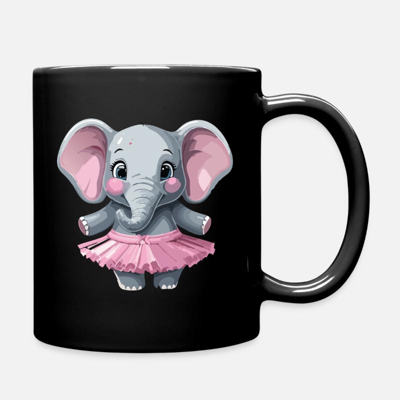 Elefant_im_Tuettue2 - Mug uni - noir