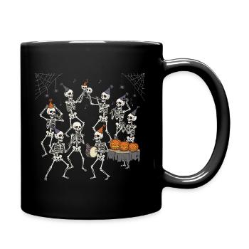 Soirée dansante squelette d’Halloween - Mug uni - noir - Droite