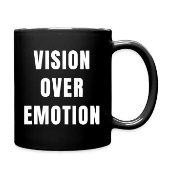 Vision Over Emotion Focus Discipline Mindset - Full Colour Mug - black - Right