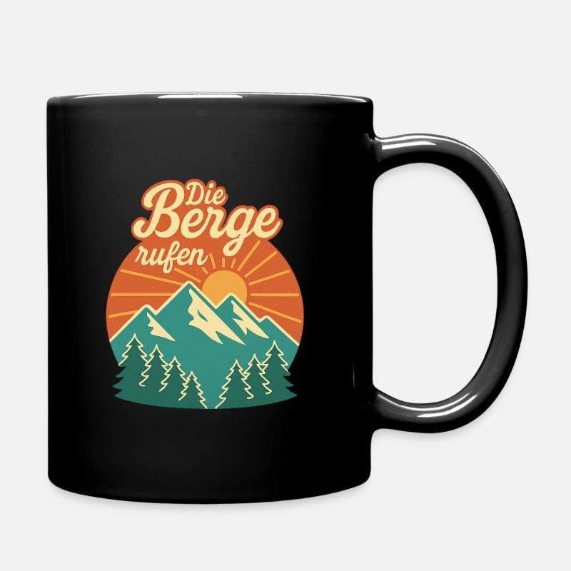 The mountains are calling - Full Colour Mug - black