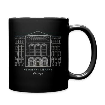 Conception de la bibliothèque historique de Chicago - Mug uni - noir - Droite