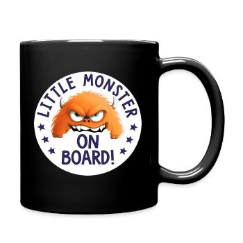 Little monster on board birth pregnancy - Full Colour Mug - black - Right