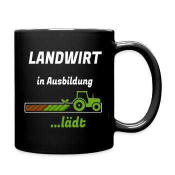 Farmer in training tractor motif - Full Colour Mug - black - Right