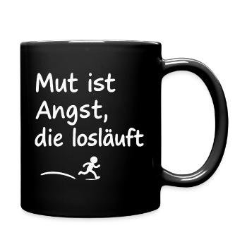 Courage is fear that starts running - Full Colour Mug - black - Right