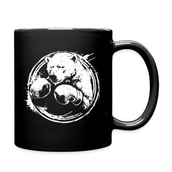 Polar Bear Polar Bear Boxer Boxing MMA - Full Colour Mug - black - Right
