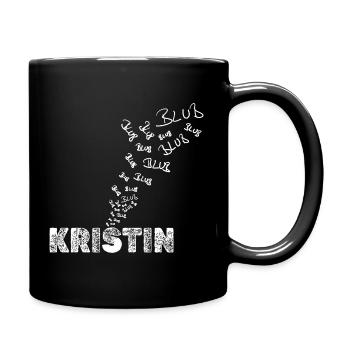 Anglerin Kristin - Tasse einfarbig - Schwarz - Rechts