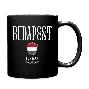 Ich liebe Budapest, Budapest Ungarn - Tasse einfarbig - Schwarz - Rechts