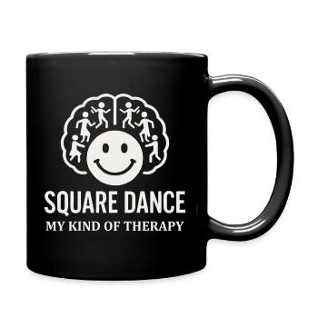 Square Dance Therapy - Full Colour Mug - black - Right