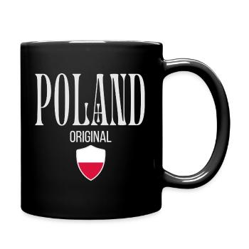 Polish flag, proud Polish - Full Colour Mug - black - Right