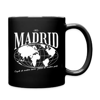 Globaler Stadtplan Madrid Geschenk - Tasse einfarbig - Schwarz - Rechts