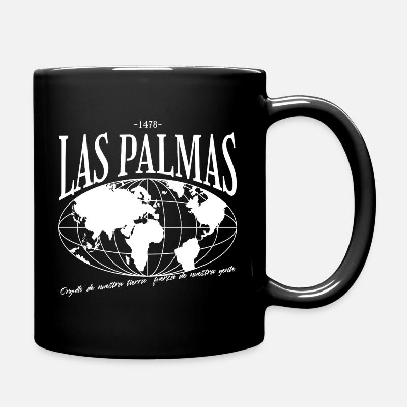 Las Palmas Weltkarten Design - Tasse einfarbig - Schwarz