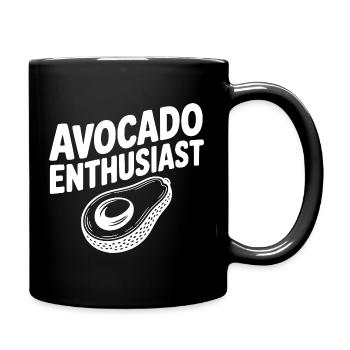Avocado-Enthusiast - Tasse einfarbig - Schwarz - Rechts