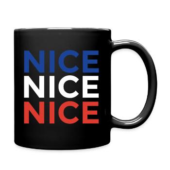 Nice Nice Nice: Das authentische Nizza Souvenir - Tasse einfarbig - Schwarz - Rechts
