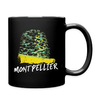 Montpellier Dynamische Farben in der Architektur - Tasse einfarbig - Schwarz - Rechts