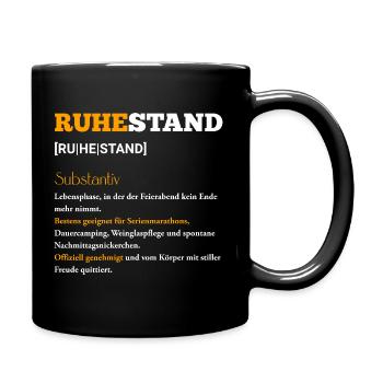 Retirement joie de vivre - Full Colour Mug - black - Right