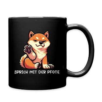 Talk to the Paw Shiba Inu Shiba Owner - Full Colour Mug - black - Right
