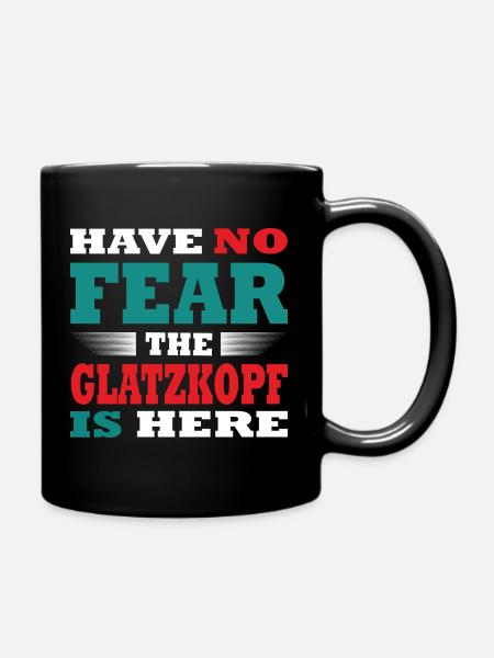 Have no Fear the Bald Head is here Outfit - Full Colour Mug - black