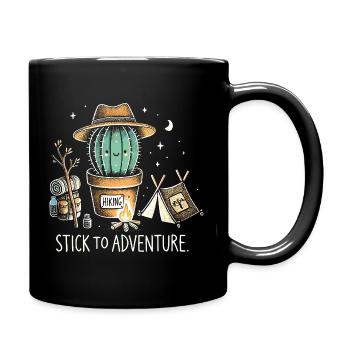 Stick to Adventure - Full Colour Mug - black - Right