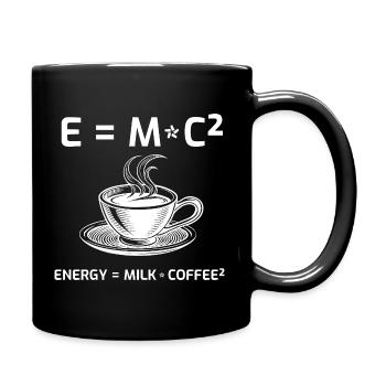Kaffeetrinker Kaffeeformel E=MC2 - Tasse einfarbig - Schwarz - Rechts