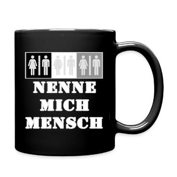 Call Me Human Boundary Sign - Full Colour Mug - black - Right