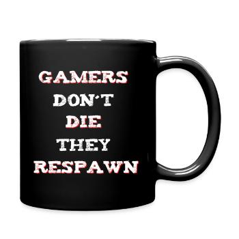 Gamer Saying Respawn - Full Colour Mug - black - Right