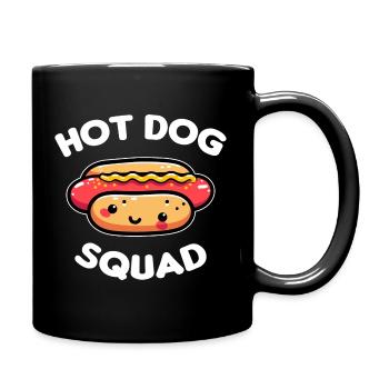 Hotdog Squad Kawaii Cartoon Tee - Mug uni - noir - Droite