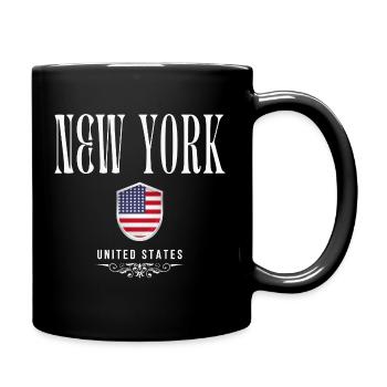 New York USA, souvenir New York - Full Colour Mug - black - Right