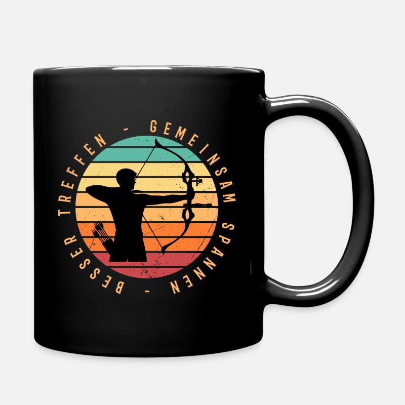 Archer in the sunset - Full Colour Mug - black
