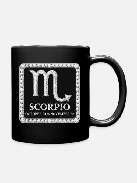 Sternzeichen Skorpion - Tasse einfarbig - Schwarz