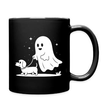 Ghost Dog Night Friend - Full Colour Mug - black - Right