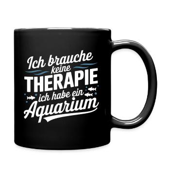 Aquarium Aquarianer Fische Zierfische Fan - Tasse einfarbig - Schwarz - Rechts