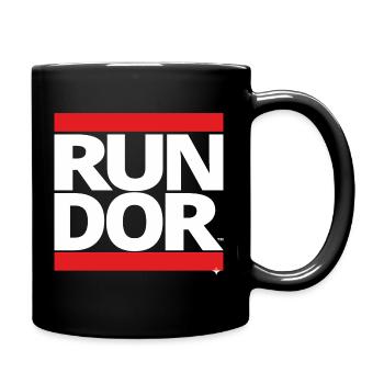 run - Tasse einfarbig - Schwarz - Rechts
