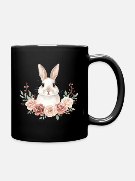 Kaninchen - Tasse einfarbig - Schwarz