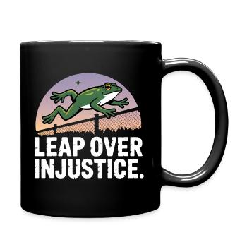 Leap over Justice - T-Shirt Grenouille USA - Mug uni - noir - Droite