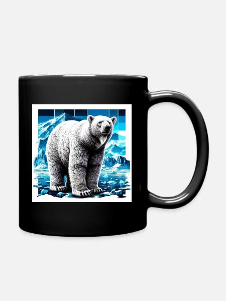 Eisbär - Tasse einfarbig - Schwarz