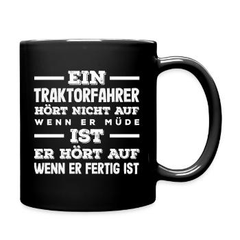 Cadeau drôle de conducteur de tracteur - Mug uni - noir - Droite