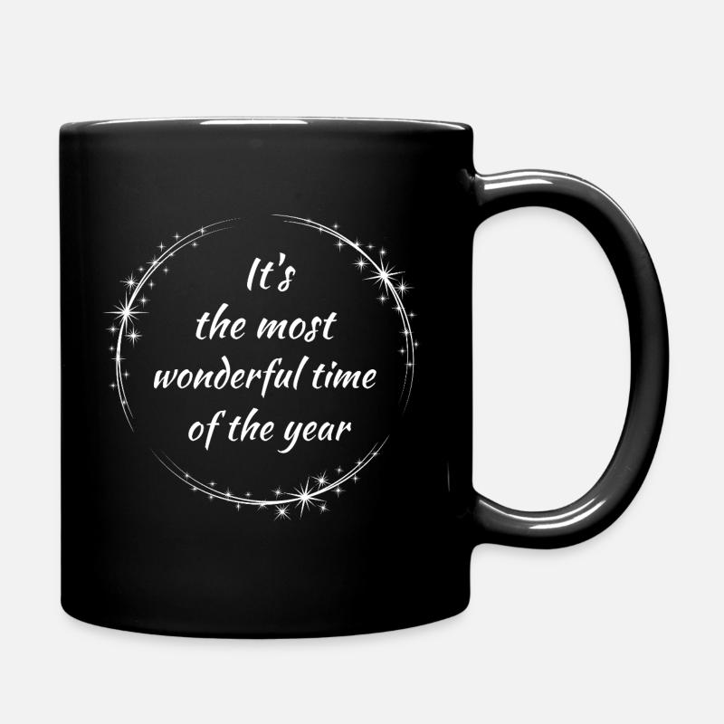 Most Wonderful Time Ornament - Full Colour Mug - black