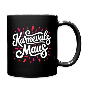 Karnevalsmaus Karneval Köln Kölner Karnevals Maus - Tasse einfarbig - Schwarz - Rechts