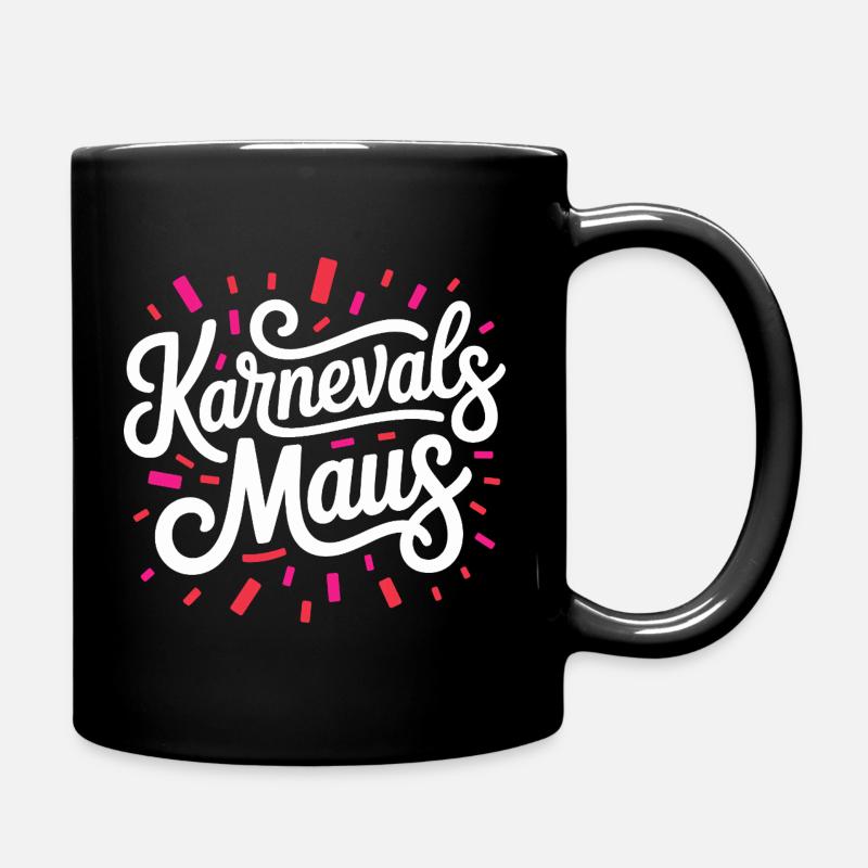 Karnevalsmaus Karneval Köln Kölner Karnevals Maus - Tasse einfarbig - Schwarz