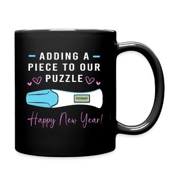 Gender Reveal New Year - Full Colour Mug - black - Right