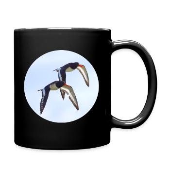 Aussternfischer im Flug perfektes Team frei sein - Tasse einfarbig - Schwarz - Rechts
