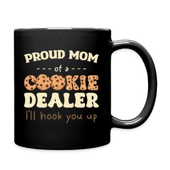 Stolze Mama eines Cookie-Verkäufers - Tasse einfarbig - Schwarz - Rechts