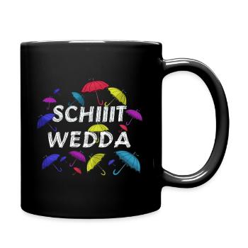 Schiet Wedda: Colorful Umbrella Art - Full Colour Mug - black - Right