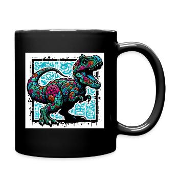 dinosaure - Mug uni - noir - Droite