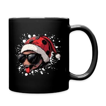 Ladybug Christmas Funny - Full Colour Mug - black - Right