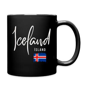 Racines islandaises, j’adore l’Islande - Mug uni - noir - Droite