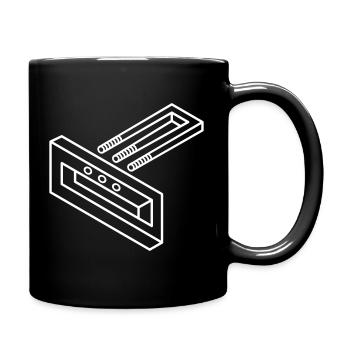 Impossible form – optical illusion for nerds - Full Colour Mug - black - Right