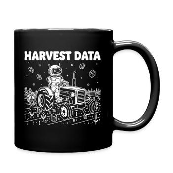 Harvest Data robot on tractor - Full Colour Mug - black - Right